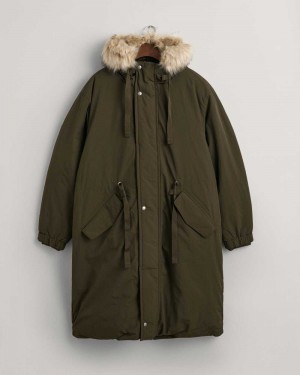 Gant 2-In-1 Down Men's Coats Dusk Green | TKSYL-0859