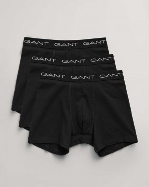 Gant 3-Pack Boxer Briefs Men's Trunks Black | GUVJH-0863