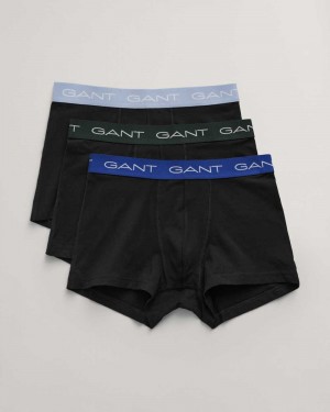 Gant 3-Pack Men's Trunks Black | KXUVZ-2159