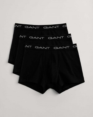 Gant 3-Pack Men's Trunks Black | OMJUP-2356