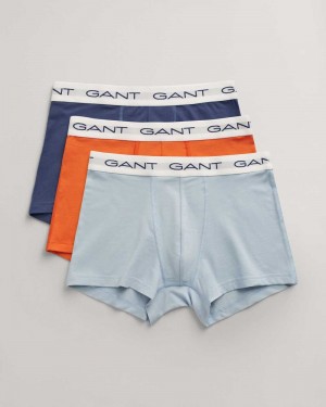 Gant 3-Pack Men's Trunks Blue | XJVIG-5290