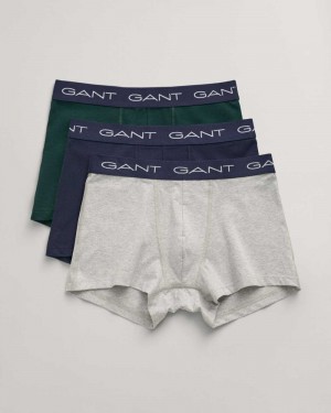 Gant 3-Pack Men's Trunks Light Grey Melange | UQILN-0925