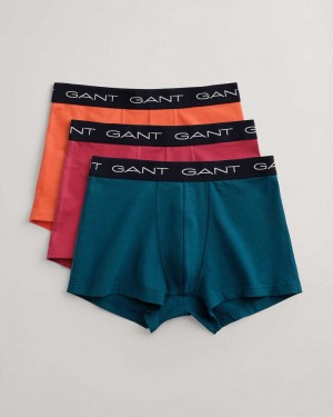 Gant 3-Pack Men's Trunks Petrol Blue | UAFGD-7359