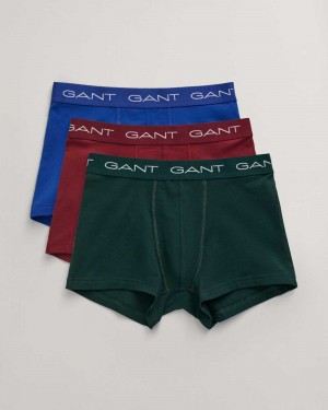 Gant 3-Pack Men's Trunks Tartan Green | OAGRN-5768