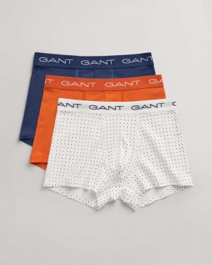 Gant 3-Pack Micro Print Gift Box Men's Trunks White | SLJYM-0162