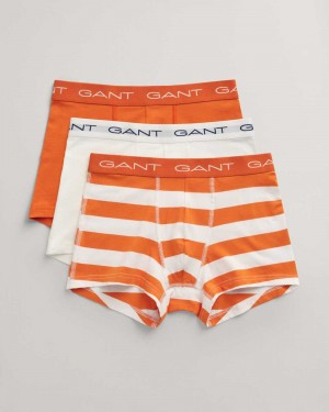 Gant 3-Pack Striped Gift Box Men's Trunks Pumpkin Orange | MEFAL-2508