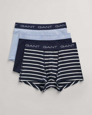 Gant 3-Pack Striped Men's Trunks Beige White | NBXIH-1245