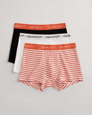 Gant 3-Pack Striped Men's Trunks Grapefruit Orange | BORNX-1538