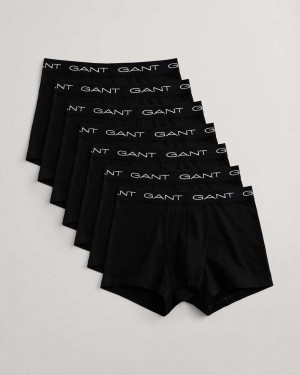 Gant 7-Pack Men's Trunks Black | GAXSF-6524