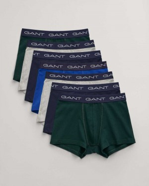 Gant 7-Pack Men's Trunks Tartan Green | SYXRQ-8460