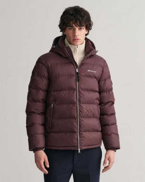 Gant Active Cloud Men's Jackets Dark Red Brown | UQNIA-0512