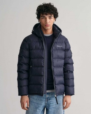 Gant Active Cloud Men's Jackets Evening Blue | XFMZA-7491