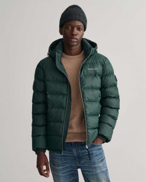 Gant Active Cloud Men's Jackets Tartan Green | CHLSA-8973