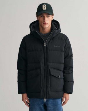 Gant Alta Down Men's Jackets Black | ONULE-4536