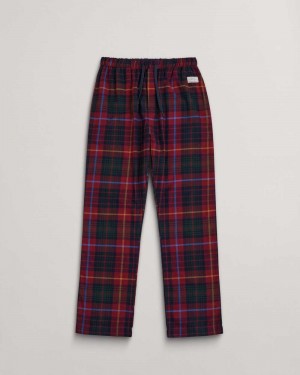 Gant Checked Men's Pajamas Plumped Red | FLUOZ-8521