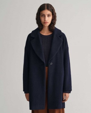 Gant Cocoon Women's Coats Evening Blue | GHICX-1987