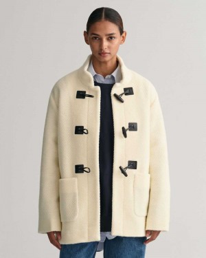 Gant Duffel Women's Jackets Cream | ZFWDJ-7395