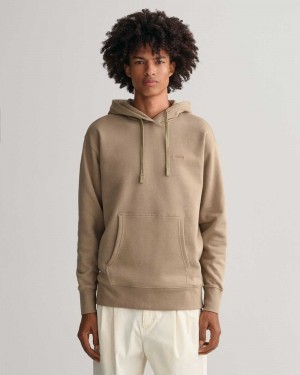 Gant GANT Icon Men's Hoodie Taupe Beige | OTZLJ-5431