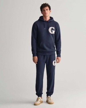 Gant G Graphic Men's Sweatpants Evening Blue | WCPKT-7523