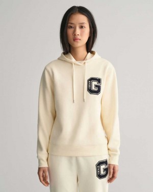 Gant G Women's Hoodie Cream | WZTBC-2560