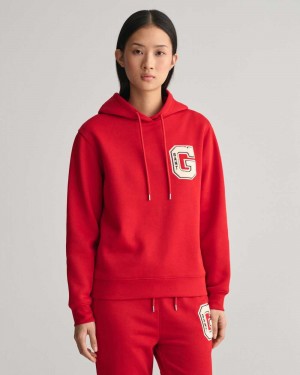 Gant G Women's Hoodie Ruby Red | BJOPH-1975