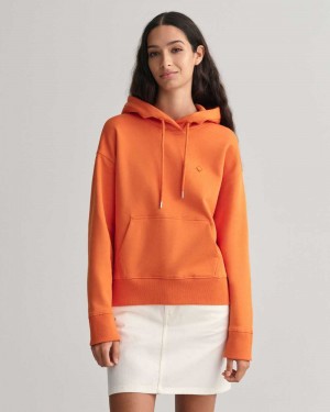 Gant Icon G Essential Women's Hoodie Pumpkin Orange | RQHGC-5349