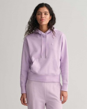 Gant Icon G Essential Women's Hoodie Soothing Lilac | WHOJX-3726