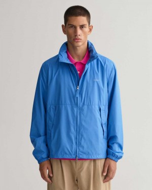 Gant Light Windshielder Men's Jackets Day Blue | GXBWZ-2847