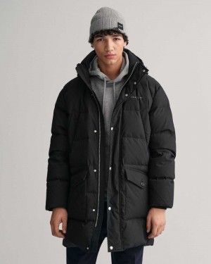 Gant Long Alta Down Men's Jackets Black | DKHRJ-6279