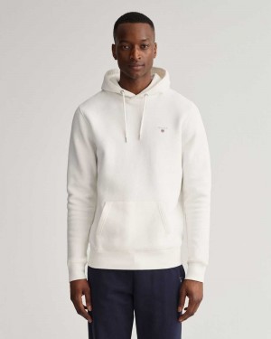 Gant Original Sweat Men's Hoodie Beige White | CRSGB-9761