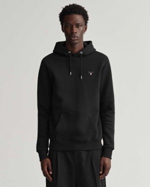 Gant Original Sweat Men's Hoodie Black | JQURO-0761