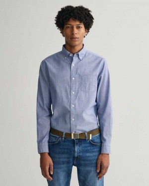 Gant Regular Fit Archive Oxford Men's Shirts College Blue | ZBTLX-6283