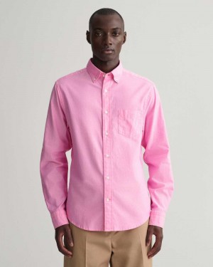 Gant Regular Fit Archive Oxford Men's Shirts Perky Pink | DETKV-0716