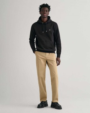 Gant Regular Fit Twill Men's Chino Pants Dark Khaki | ZYMDS-6780