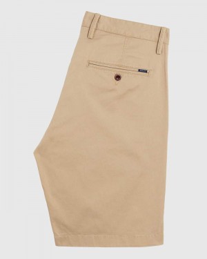 Gant Relaxed Fit Twill Men's Shorts Dark Khaki | LEKMB-5048