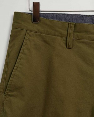 Gant Relaxed Fit Twill Men's Shorts Racing Green | ZIJQY-3782