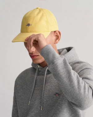 Gant Shield Men's Caps Light Mustard Yellow | CTVJP-2846