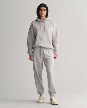 Gant Shield Women's Sweatpants Light Grey Melange | NWDRV-8625