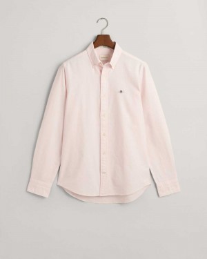 Gant Slim Fit Oxford Men's Shirts Light Pink | FJTKC-9253