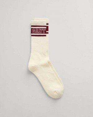 Gant Sport Men's Socks Cream | PUQXZ-0451