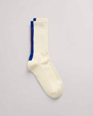 Gant Sport Men's Socks Cream | YAPQO-0293