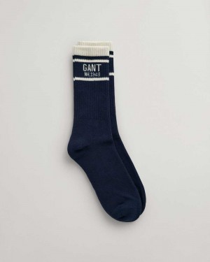 Gant Sport Men's Socks Evening Blue | UBLEO-8419