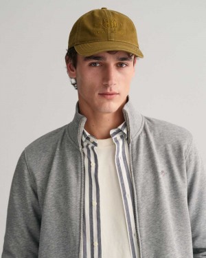 Gant Tonal Shield Men's Caps Warm Surplus Green | NOWVM-8725