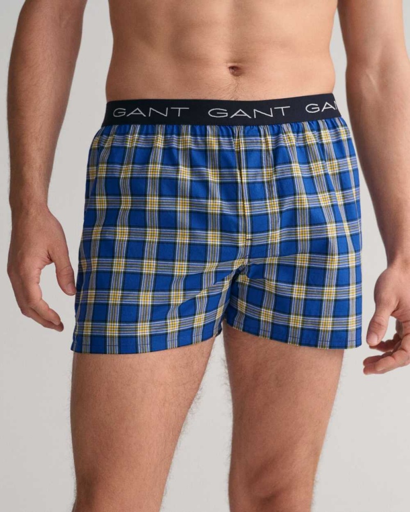 Gant 2-Pack Boxer Men's Trunks College Blue | CTJQI-8769