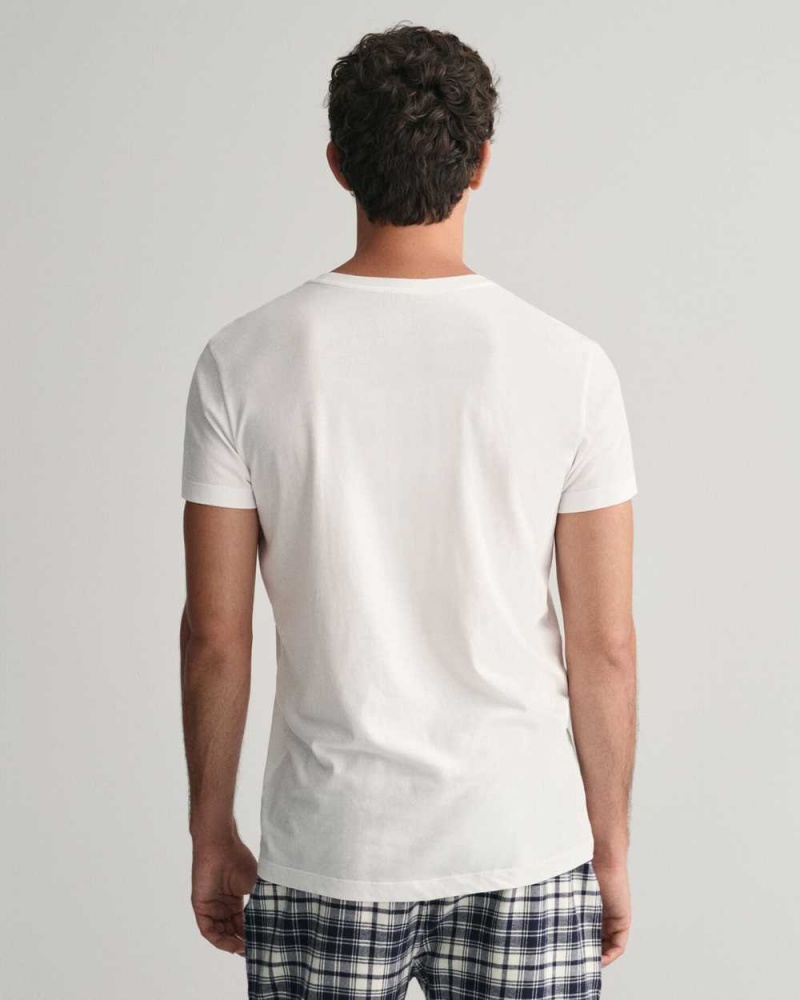 Gant 2-Pack Crew Neck Men's T-Shirt White | WYSVJ-4259