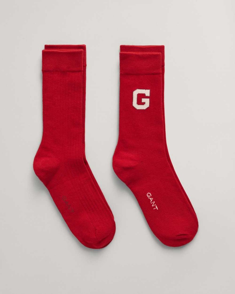 Gant 2-Pack Gift Box Women's Socks Ruby Red | SWFEV-2847