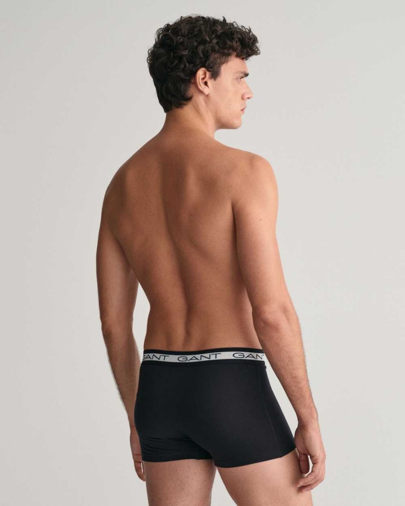 Gant 3-Pack Basic Men's Trunks Black | SYKPT-2085