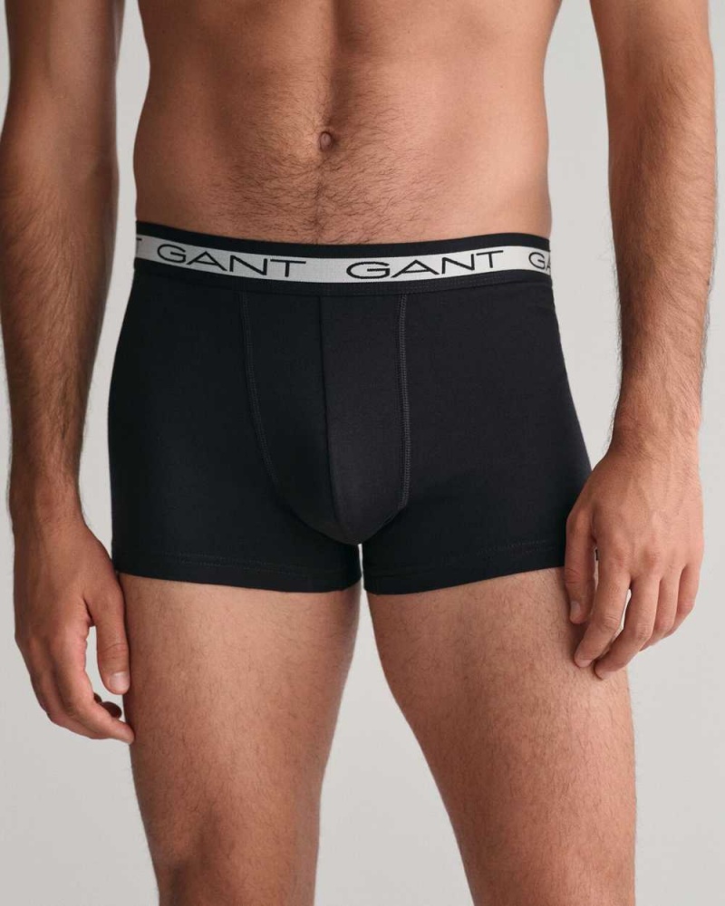 Gant 3-Pack Basic Men's Trunks Black | SYKPT-2085