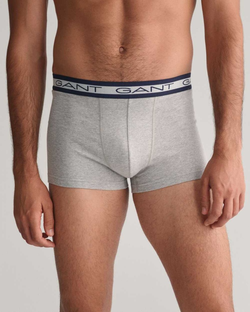 Gant 3-Pack Basic Men's Trunks Light Grey Melange | XVJAZ-7645