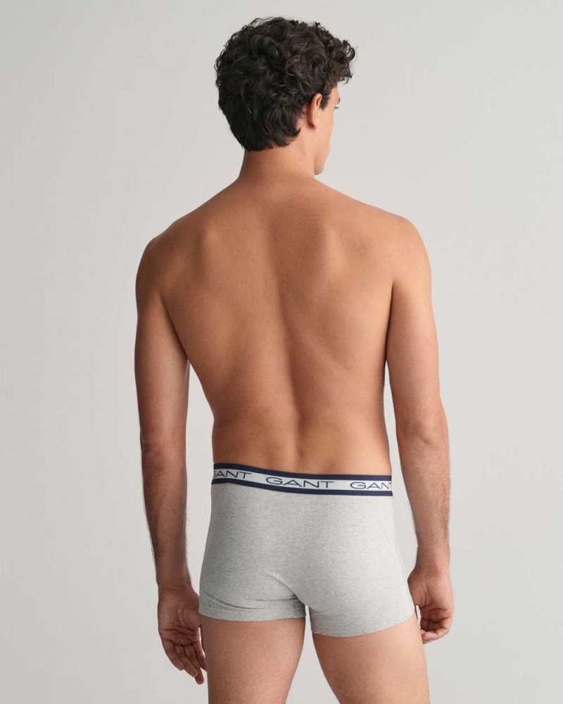 Gant 3-Pack Basic Men's Trunks Light Grey Melange | XVJAZ-7645